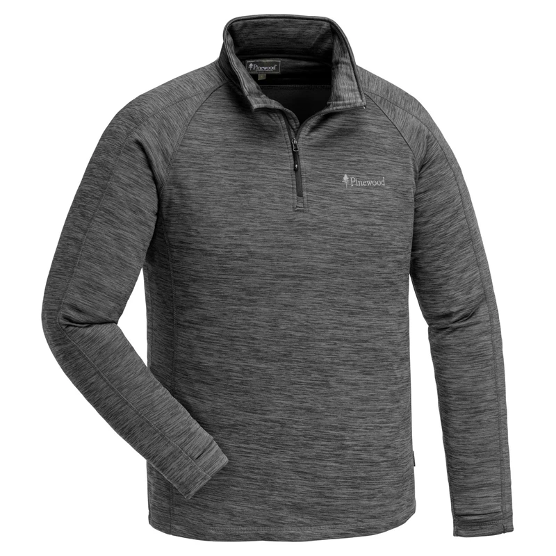 Pinewood Abisko Midlayer Half Zip D.Grey Mel 1 Pinewood Abisko Midlayer Half Zip D.Grey Mel