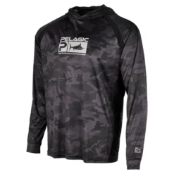 Pelagic Vaportex Hoody Fish Camo Black