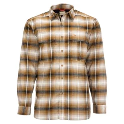 Simms Coldweather Shirt Dark Bronze Black Plaid