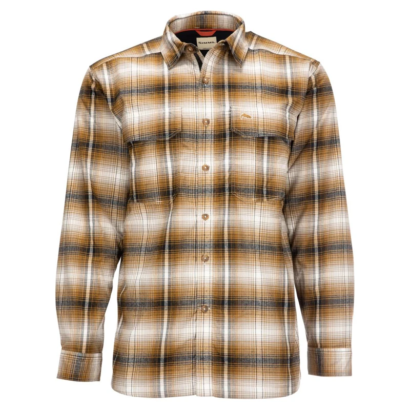 Simms Coldweather Shirt Dark Bronze Black Plaid 1 Simms Coldweather Shirt Dark Bronze Black Plaid