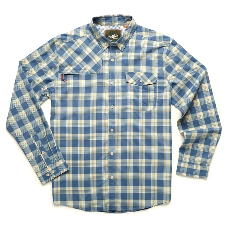 Howler Matagorda LS Shirt River Plaid Reflection Blue 1 Howler Matagorda LS Shirt River Plaid Reflection Blue