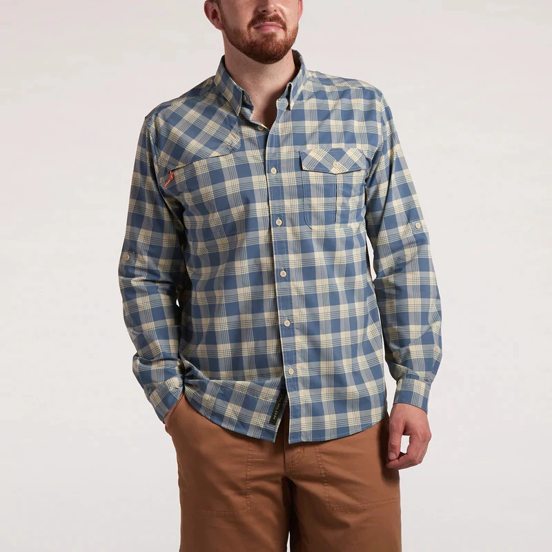 Howler Matagorda LS Shirt River Plaid Reflection Blue 3 Howler Matagorda LS Shirt River Plaid Reflection Blue – Bild 3