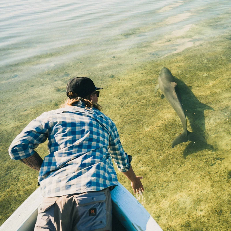 Howler Matagorda LS Shirt River Plaid Reflection Blue 5 Howler Matagorda LS Shirt River Plaid Reflection Blue – Bild 5