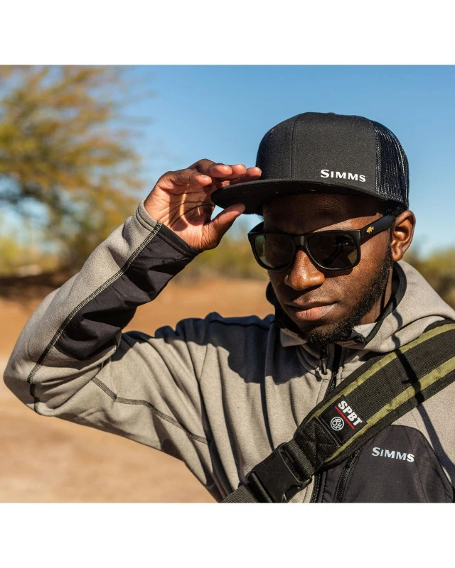 Simms CX Flat Brim Cap Black 3 Simms CX Flat Brim Cap Black – Bild 3
