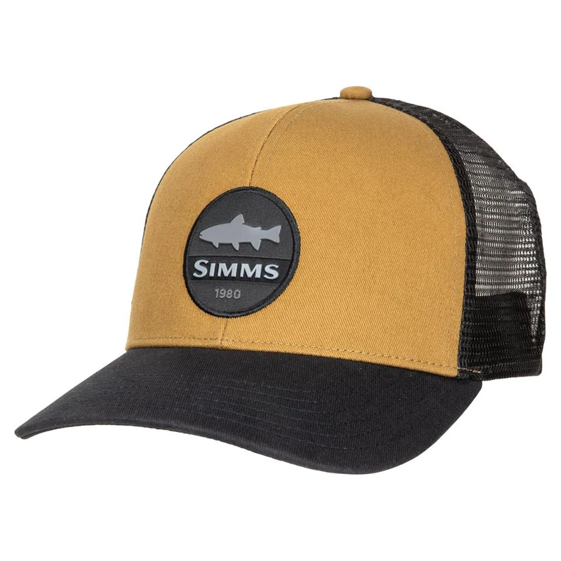 Simms Trout Patch Trucker Dark Bronze 1 Simms Trout Patch Trucker Dark Bronze