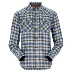 Simms Santee Flannel Admiral Blue/Navy Camp Plaid
