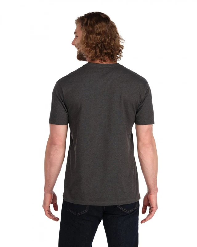 Simms Logo Frame T-Shirt Charcoal Heather 3 Simms Logo Frame T-Shirt Charcoal Heather – Bild 3