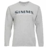 Simms Logo Shirt LS Grey Heather