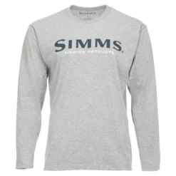 Simms Logo Shirt LS Grey Heather