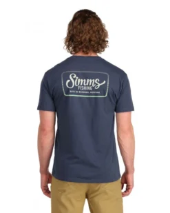 Simms Two Tone Pocket Tee Navy Heather -Darts Verkäufe 13628 414 30r 3