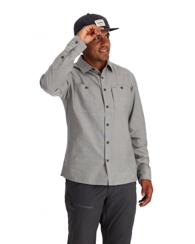 Simms Cutbank Chambray Shirt Cinder Chambray 3 Simms Cutbank Chambray Shirt Cinder Chambray – Bild 3