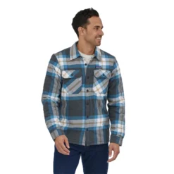 Patagonia M's Insulated Organic Cotton MW Fjord Flannel Shirt Forestry: Ink Black -Darts Verkäufe 20385 FYINr 5