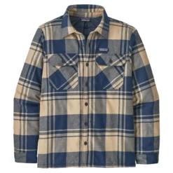 Patagonia M's Insulated Organic Cotton MW Fjord Flannel Shirt Live Oak: Oar Tan