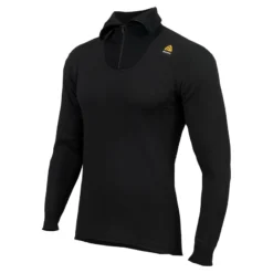 Aclima HotWool 230 Gr. Polo Zip Unisex, Jet Black