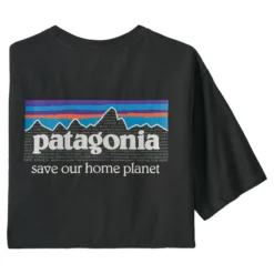Patagonia M's P-6 Mission Regenerative Organic Pilot Cotton T-Shirt Ink Black