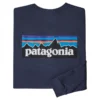 Patagonia M's LS P-6 Logo Responsibili-Tee Classic Navy