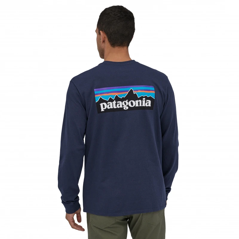 Patagonia M's LS P-6 Logo Responsibili-Tee Classic Navy 3 Patagonia M's LS P-6 Logo Responsibili-Tee Classic Navy – Bild 3