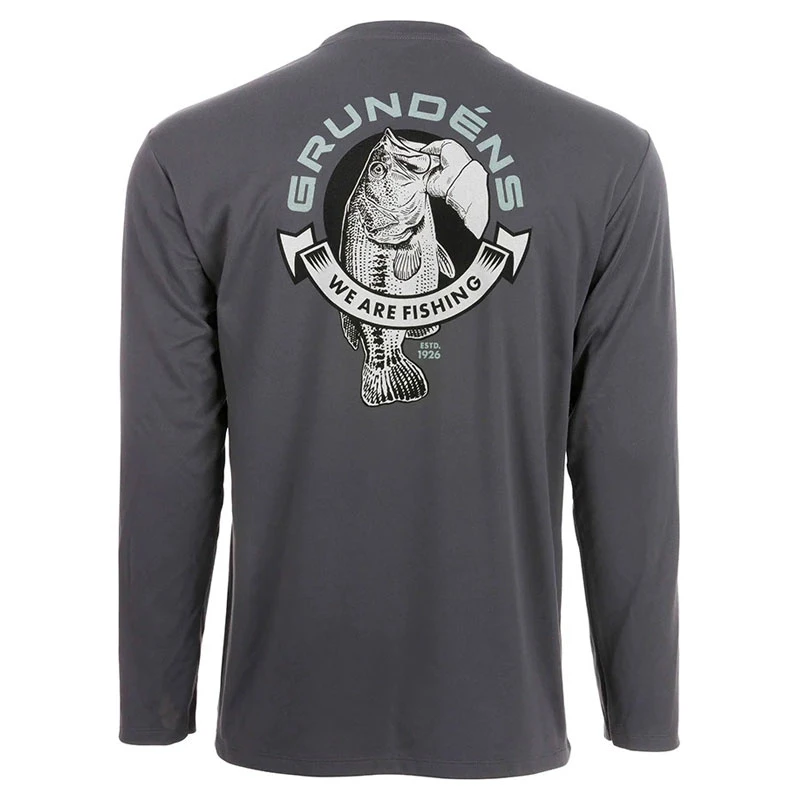 Grundéns Tech Tee LS Bass Print Anchor 1 Grundéns Tech Tee LS Bass Print Anchor