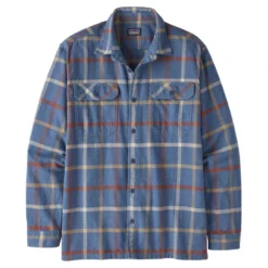 Patagonia M's L/S Organic Cotton MW Fjord Flannel Shirt Brisk: Dolomite Blue