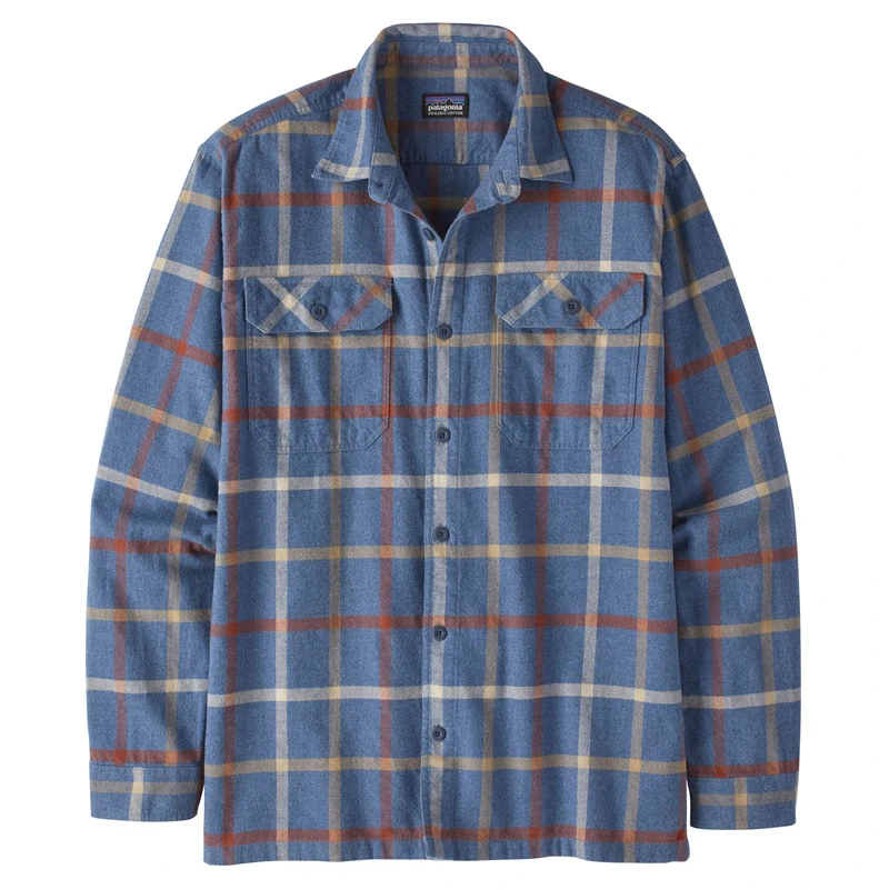 Patagonia M's L/S Organic Cotton MW Fjord Flannel Shirt Brisk: Dolomite Blue 1 Patagonia M's L/S Organic Cotton MW Fjord Flannel Shirt Brisk: Dolomite Blue