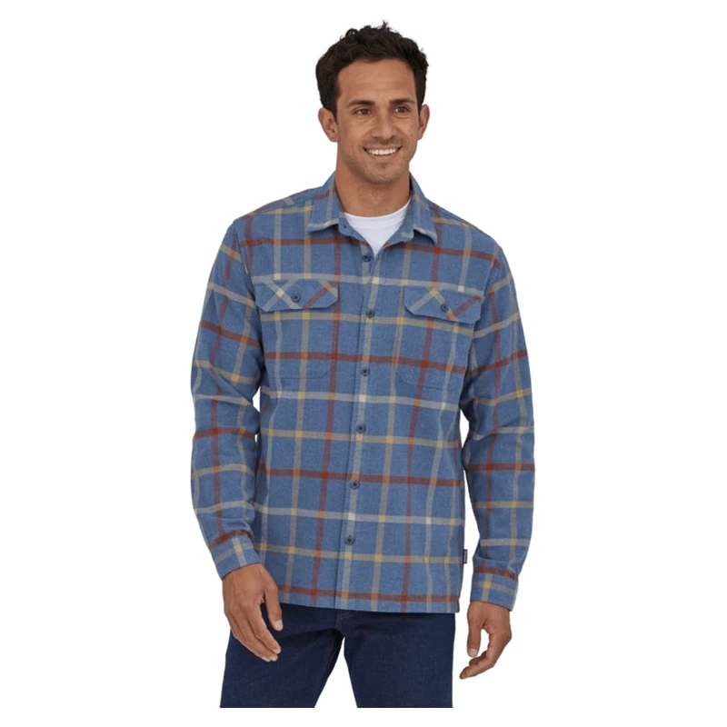 Patagonia M's L/S Organic Cotton MW Fjord Flannel Shirt Brisk: Dolomite Blue 2 Patagonia M's L/S Organic Cotton MW Fjord Flannel Shirt Brisk: Dolomite Blue – Bild 2