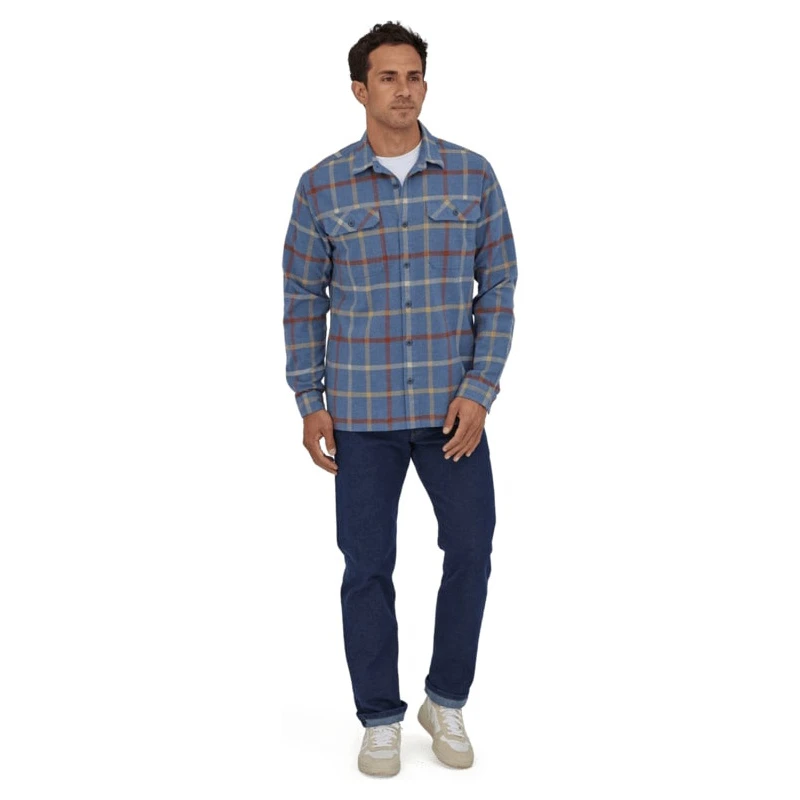 Patagonia M's L/S Organic Cotton MW Fjord Flannel Shirt Brisk: Dolomite Blue 4 Patagonia M's L/S Organic Cotton MW Fjord Flannel Shirt Brisk: Dolomite Blue – Bild 4
