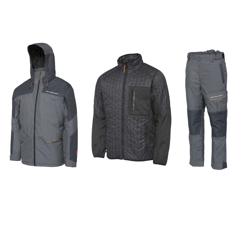 Savage Gear Thermo Guard 3-Piece Suit Charcoal Grey Melange 1 Savage Gear Thermo Guard 3-Piece Suit Charcoal Grey Melange