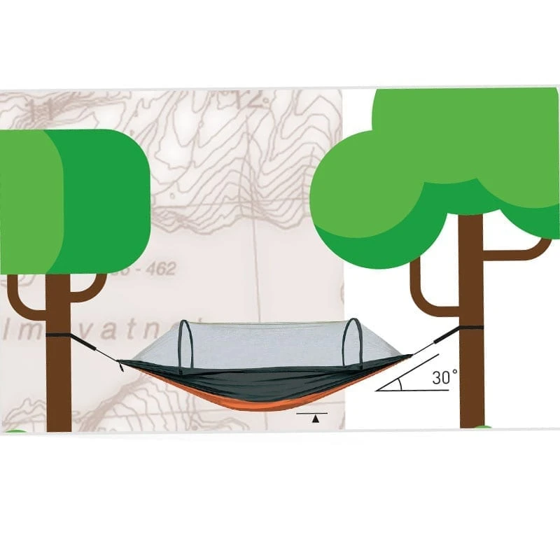 Fladen Hammock With Mosquito Net Orange 2 Fladen Hammock With Mosquito Net Orange – Bild 2