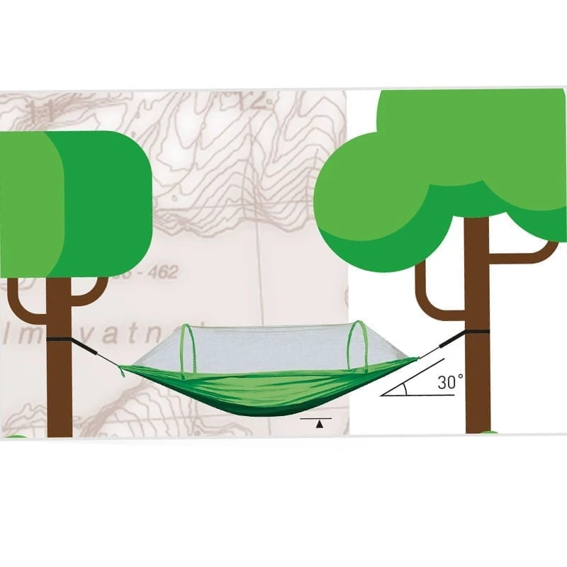 Fladen Hammock With Mosquitonet Dark Green 2 Fladen Hammock With Mosquitonet Dark Green – Bild 2