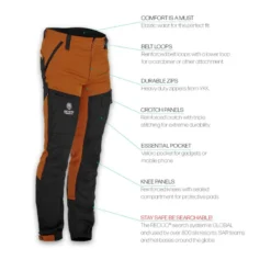 Beyond Nordic Outdoor Pants Burnt Orange -Darts Verkäufe BN001 M ORANGE Sr 3