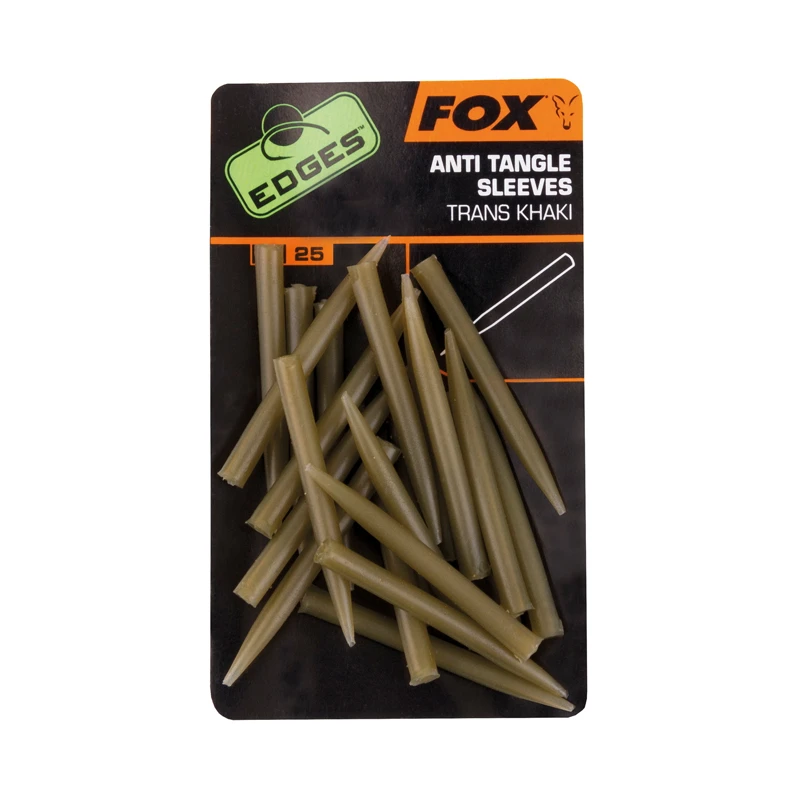 Fox Edges Anti Tangle Sleeves Trans Khaki 25-pack 1 Fox Edges Anti Tangle Sleeves Trans Khaki 25-pack