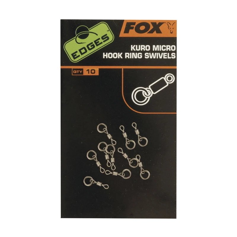Fox Edges Kuro Micro Hook Ring Swivels 10-pack 1 Fox Edges Kuro Micro Hook Ring Swivels 10-pack