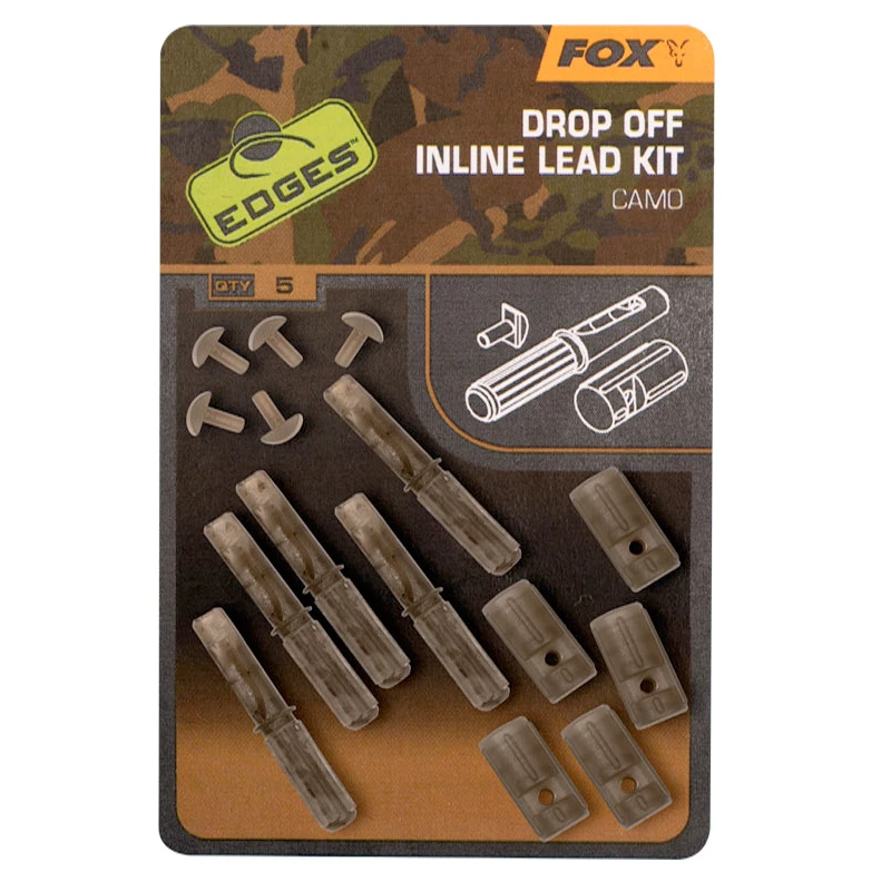 Fox Edges Camo Inline Lead Drop Off Kits 5pcs 1 Fox Edges Camo Inline Lead Drop Off Kits 5pcs