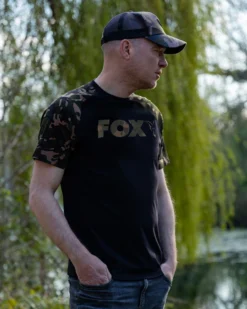 Fox Black/Camo Raglan T-Shirt -Darts Verkäufe CFX104r 4