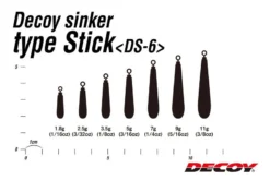 Decoy DS-6 Sinker Type Stick -Darts Verkäufe DY DS6STSr 4