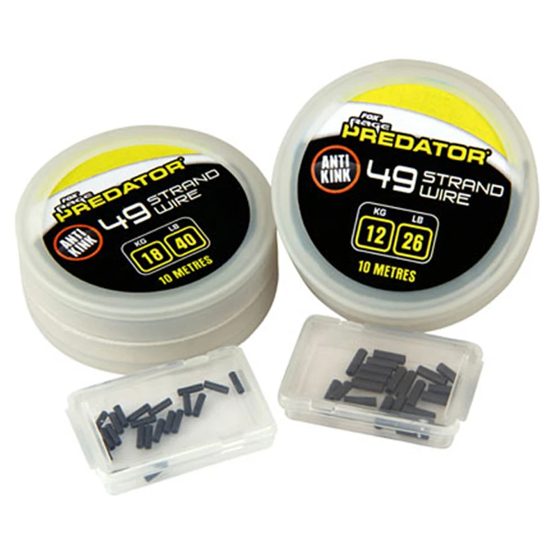 Fox Rage Predator 49 Strand Steel Wire Inkl Crimps 1 Fox Rage Predator 49 Strand Steel Wire Inkl Crimps