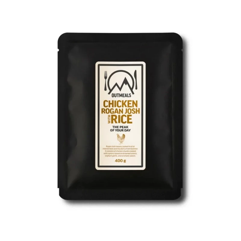 Outmeals - Chicken Rogan Josh With Rice 400g 1 Outmeals - Chicken Rogan Josh With Rice 400g