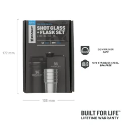 Stanley The Pre-Party Shotglass + Flask Set - Matte Black -Darts Verkäufe ST1001883035 3