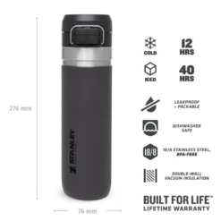 Stanley The Quick Flip Water Bottle 0.7L - Charcoal -Darts Verkäufe ST1009149030 3